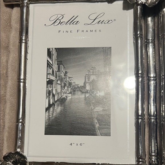Bella Lux Silver Floral Bamboo Photo Frame - Picture 5 of 5